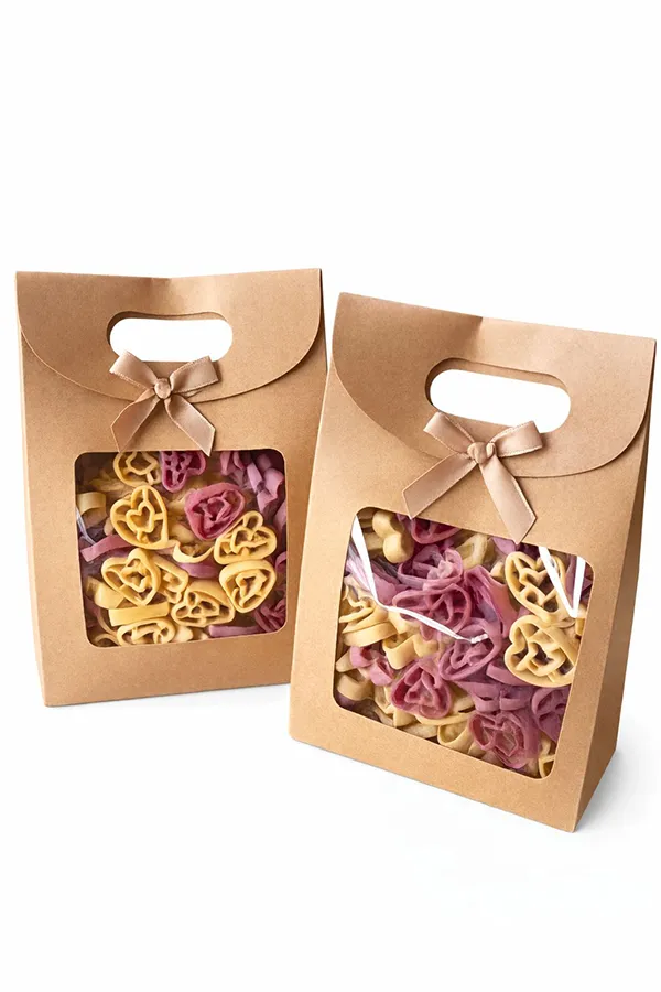 Herznudeln 150 g in Geschenkverpackung mit Schleife vom Rasdorferhof – kleine Packung als Gastgeschenk